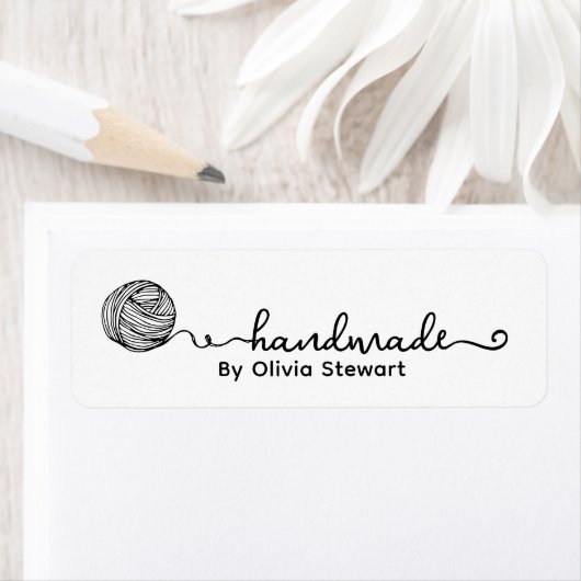 Haak sticker met garen en Custom name (Insitu)