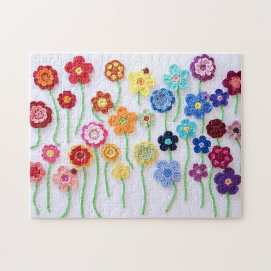 haakbloem veld puzzel legpuzzel (Horizontaal)