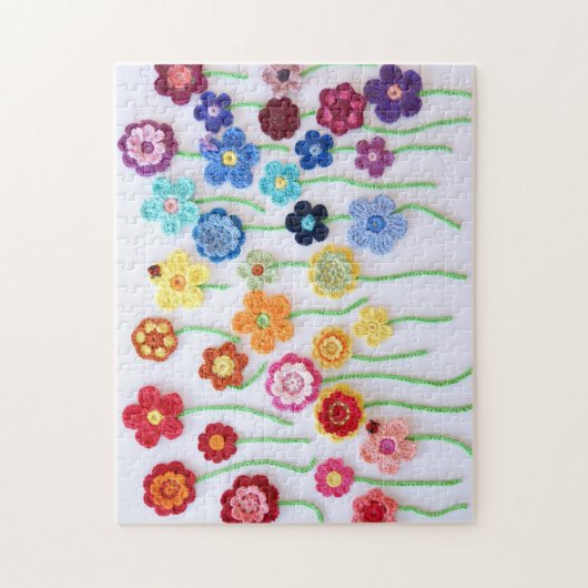 haakbloem veld puzzel legpuzzel (Verticaal)