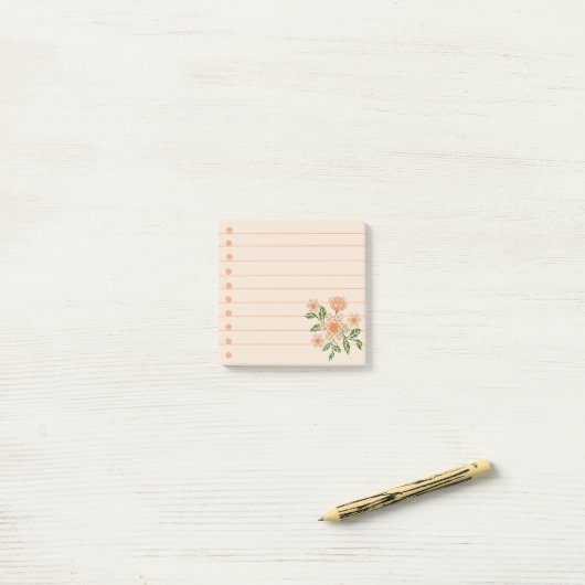 Haakeffect Bloemen Post-it® Notes (Op bureau)