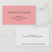 Haakjes Licht Zalmroze Achtergrond Visitekaartje (Voorkant / Achterkant)