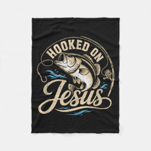 Haakjes Op Jezus Christelijke Vissen Baars Geloven Fleece Deken