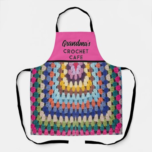 Haakminnende oma's All-Over Print Schort (Voorkant)