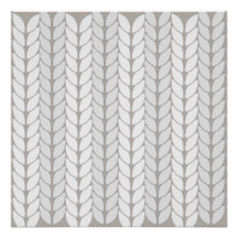 Haakpatroon beige neutraal glanzend Poster