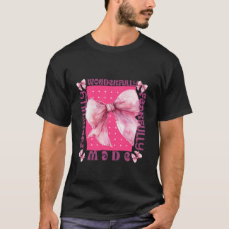 Haakroze strik Bijbelvers Jezus Coquette Christus T-shirt