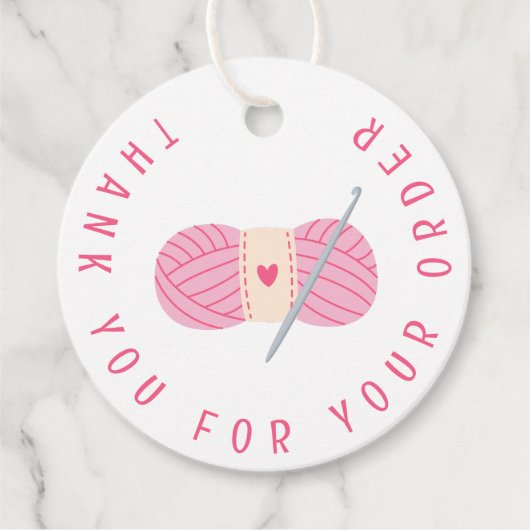 Haakwerk Hartelijk dank voor uw bestelling Bedankjes Labels (Voorkant)