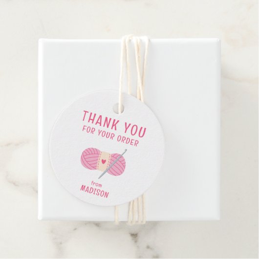 Haakwerk Hartelijk dank voor uw bestelling Bedankjes Labels (In situ)