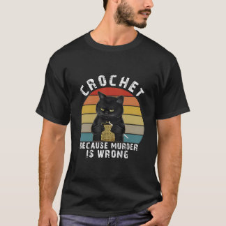 Haakwerk Omdat Is Verkeerd Kat T-shirt