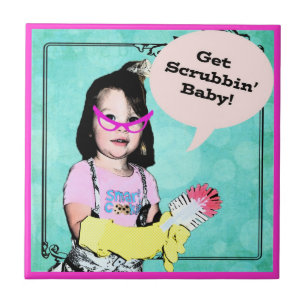 Haal de Baby van de scrubbin. Herinnering voor ver Tegeltje