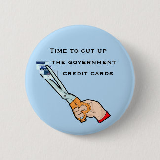 Haal de creditcards van de overheid weg ronde button 5,7 cm