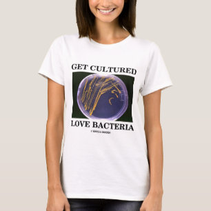 Haal de gekweekte liefdesbacterie (Petri Dish Humo T-shirt