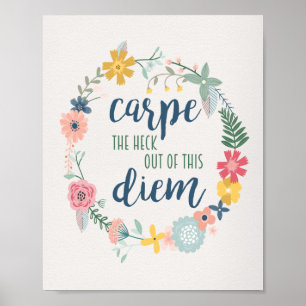 Haal de Heck uit deze Diem Floral Motivation Poster