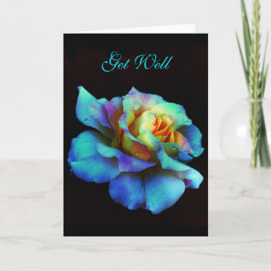 Haal de Kaart Turquoise Rainbow Roos