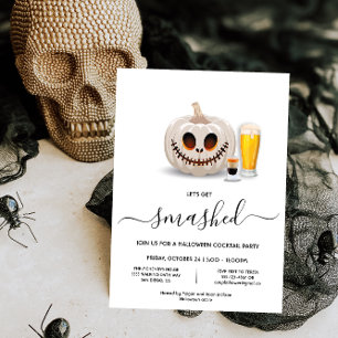 Haal de rode witte pompoen Halloween cocktail part Kaart