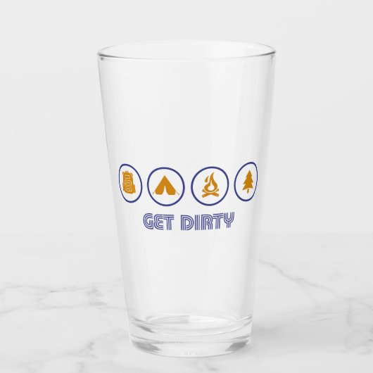 Haal de vuile Camping Glas (Voorkant)