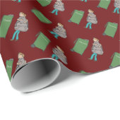 Haal de vuilnisbak uit cadeaupapier (Rol Hoek)