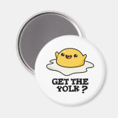 Haal de Yolk Funny Egg Joke Pun Magneet (Voorkant / Achterkant)