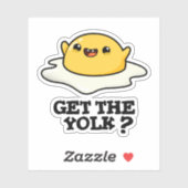 Haal de Yolk Funny Egg Joke Pun Sticker (Vel)