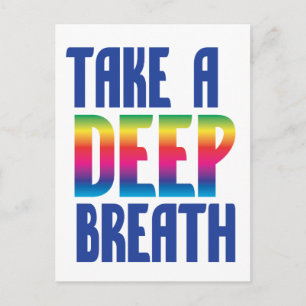 Haal diep adem inspirerend briefkaart