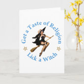 Haal een Smaak van Religie - Lick a Witch Kaart (Gele Bloem)