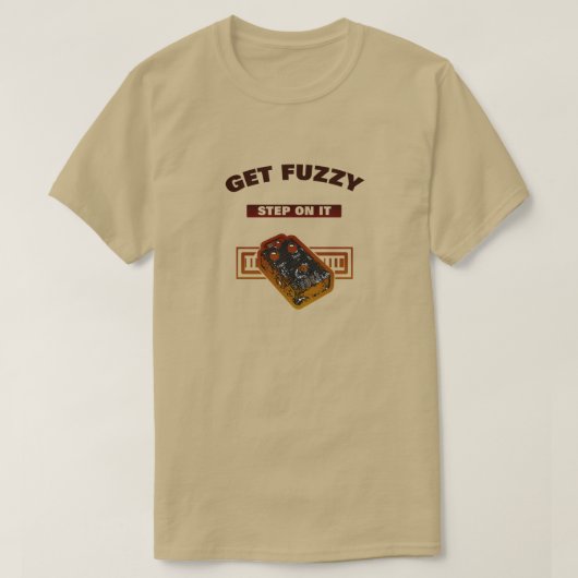 Haal Fuzzy in huis, stap voor stap bruine Sunburst T-shirt (Design voorkant)