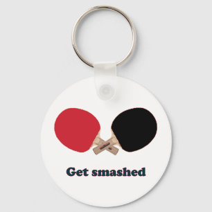 Haal gesmashed pingpong sleutelhanger