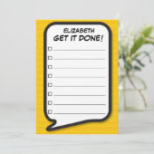 HAAL HET DONE Sprekende ballon Fun Retro Kaart (Staand voorkant)