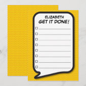 HAAL HET DONE Sprekende ballon Fun Retro Kaart (Voorkant / Achterkant)