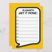 HAAL HET DONE Sprekende ballon Leuke retro-stijl Kaart (Voorkant / Achterkant)