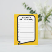 HAAL HET! Lijst Spraakballon Leuk Retro Briefkaart (Staand voorkant)