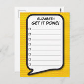 HAAL HET! Lijst Spraakballon Leuk Retro Briefkaart (Voorkant / Achterkant)