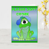 Haal Humor Frog Kaart (Gele Bloem)