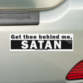 Haal je achter me, Satan Bumpersticker (Op auto)