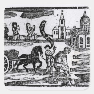 Haal je dood uit, de Grote Plague van 1665 Vierkante Sticker