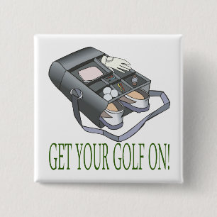 Haal je Golf aan Vierkante Button 5,1 Cm