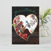 Haal je Guitar Day Dark eruit Feestdagenkaart (Staand voorkant)