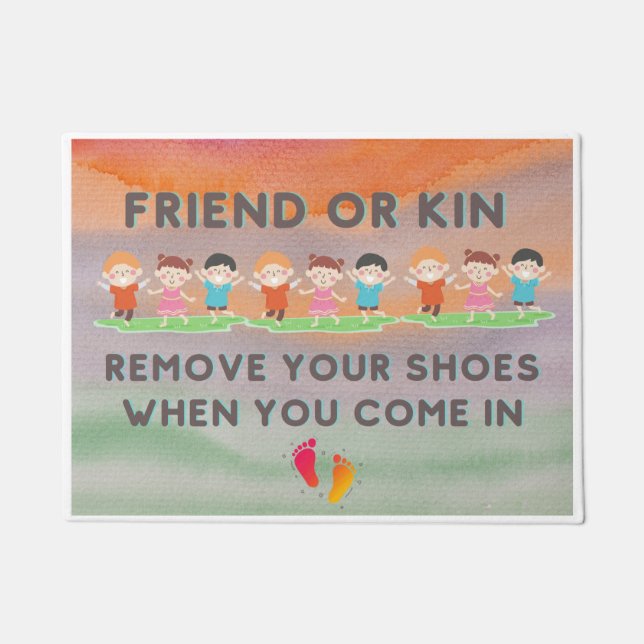 Haal je schoenen uit! deurmat (Voorkant)