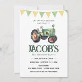 Haal je tractor 3e verjaardag kaart (Voorkant)