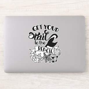 Haal je zeemeermin naar de buikkraak sticker