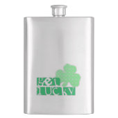 Haal Lucky L Clover Shamrocks St Patty Flask Flacon (Voorkant)