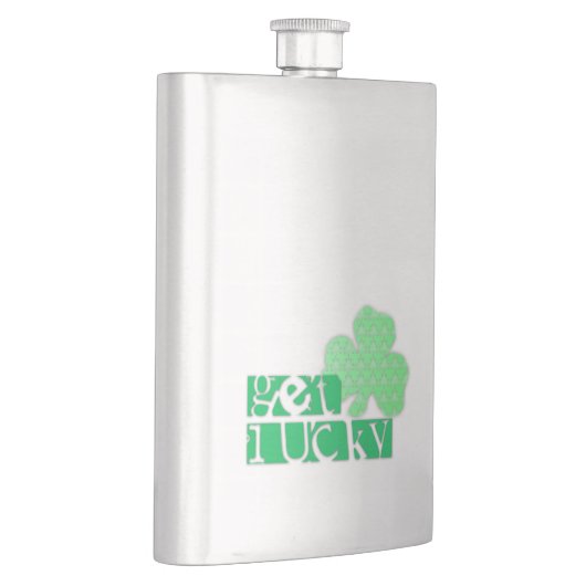 Haal Lucky L Clover Shamrocks St Patty Flask Flacon (Rechts)