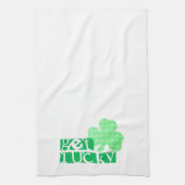 Haal Lucky L Clover Shamrocks St Patty Kitchen T Theedoek (Verticaal)