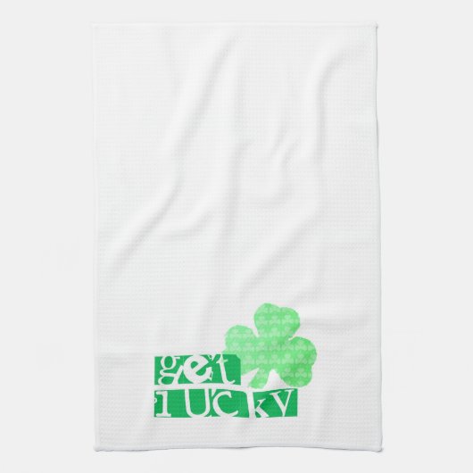 Haal Lucky L Clover Shamrocks St Patty Kitchen T Theedoek (Verticaal)