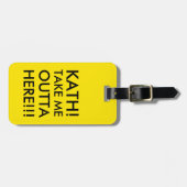 Haal me hier weg!! bagagelabel (Voorkant horizontaal)