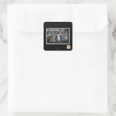 Haal me jongens vierkante sticker (Tas)