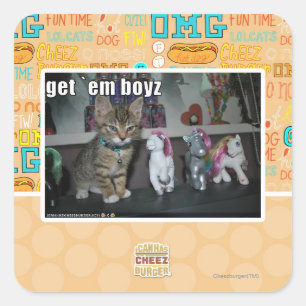 Haal me jongens vierkante sticker