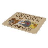 Haal meer katten Funny Gezegde Snijplank (Hoek)