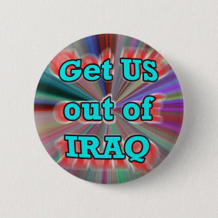Haal ons uit de IRAQ-toets Ronde Button 5,7 Cm