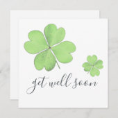 Haal snel de groene vier lederen klaver (Voorkant / Achterkant)