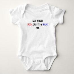 Haal uw rood-wit blauw op de Amerikaanse Baby Romper